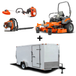 Husqvarna Z560L Zero Turn Mower Enclosed Trailer Handheld Fleet Package