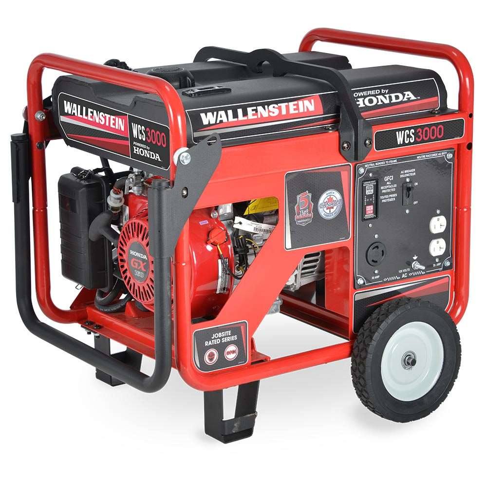 Wallenstein WCS3000 Commercial Generator 2500 Watts Honda
