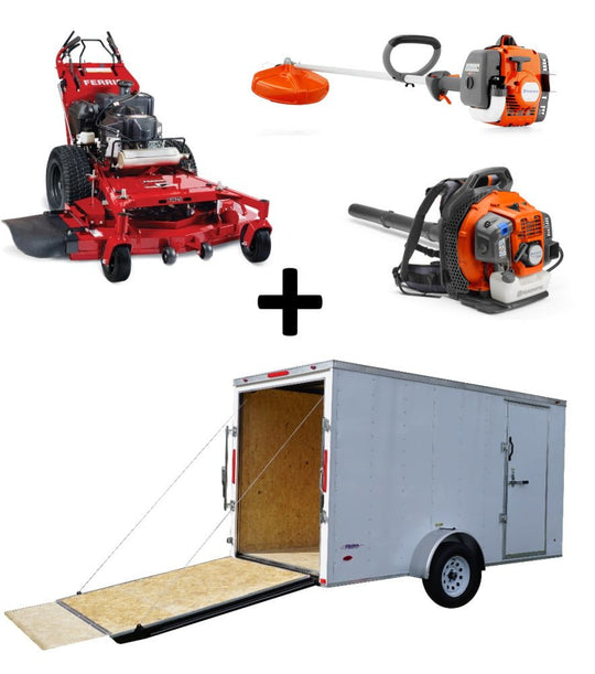 Ferris 5901888 FW25 48" Walk Behind Enclosed Trailer Handheld Package - SLE Equipment - 1