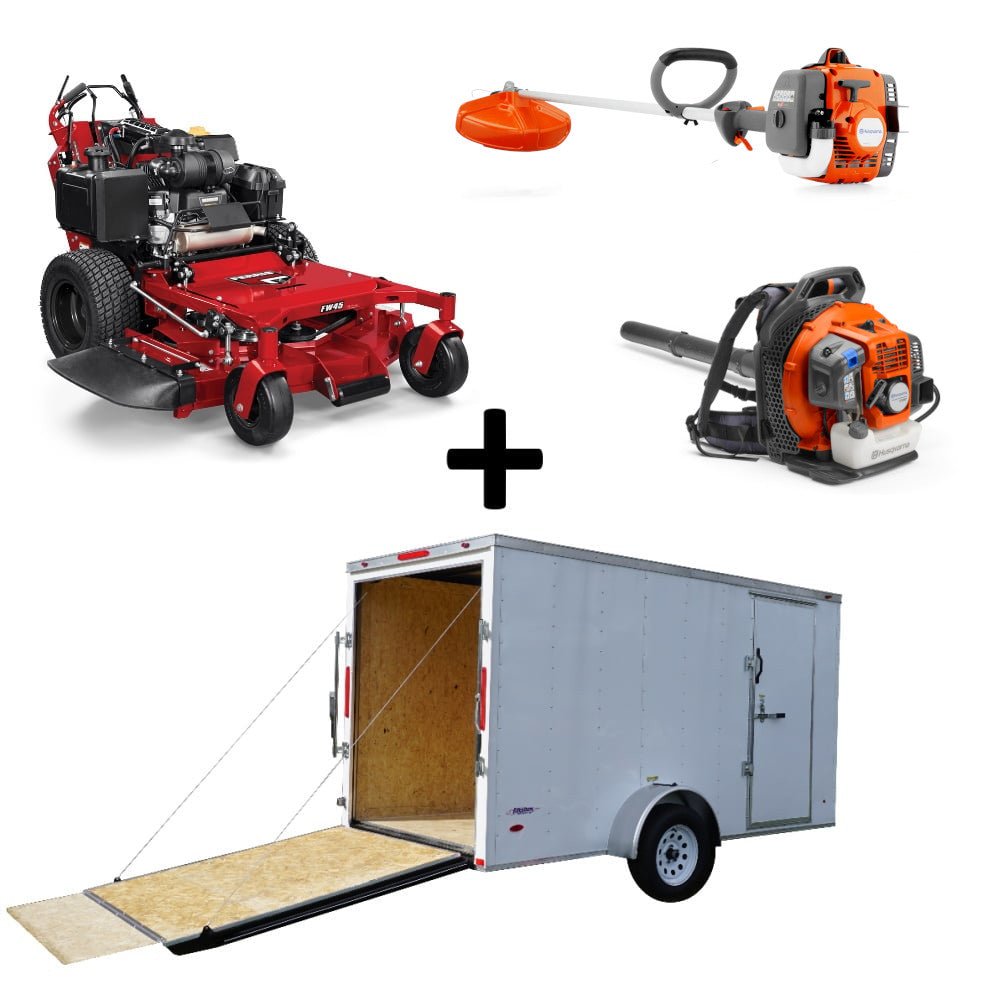 Ferris 5902014 FW45 48" Walk Behind Enclosed Trailer Handheld Bundle - SLE Equipment - 1