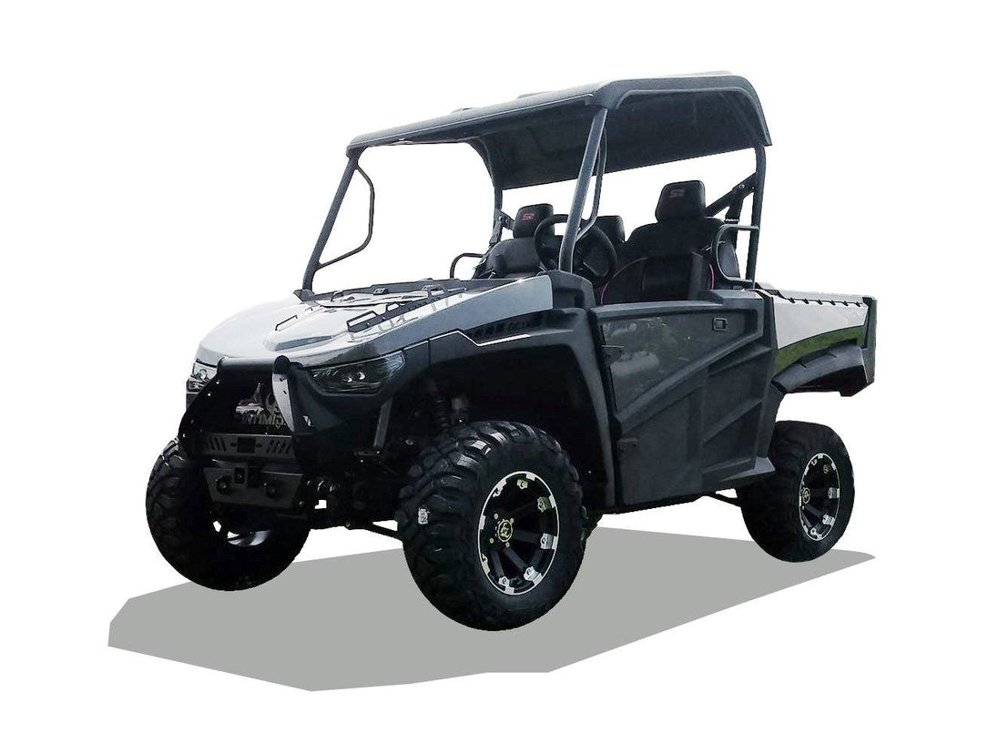 Intimidator GC1K Vehicle Left Side. This does NOT come standard with plastic roof.