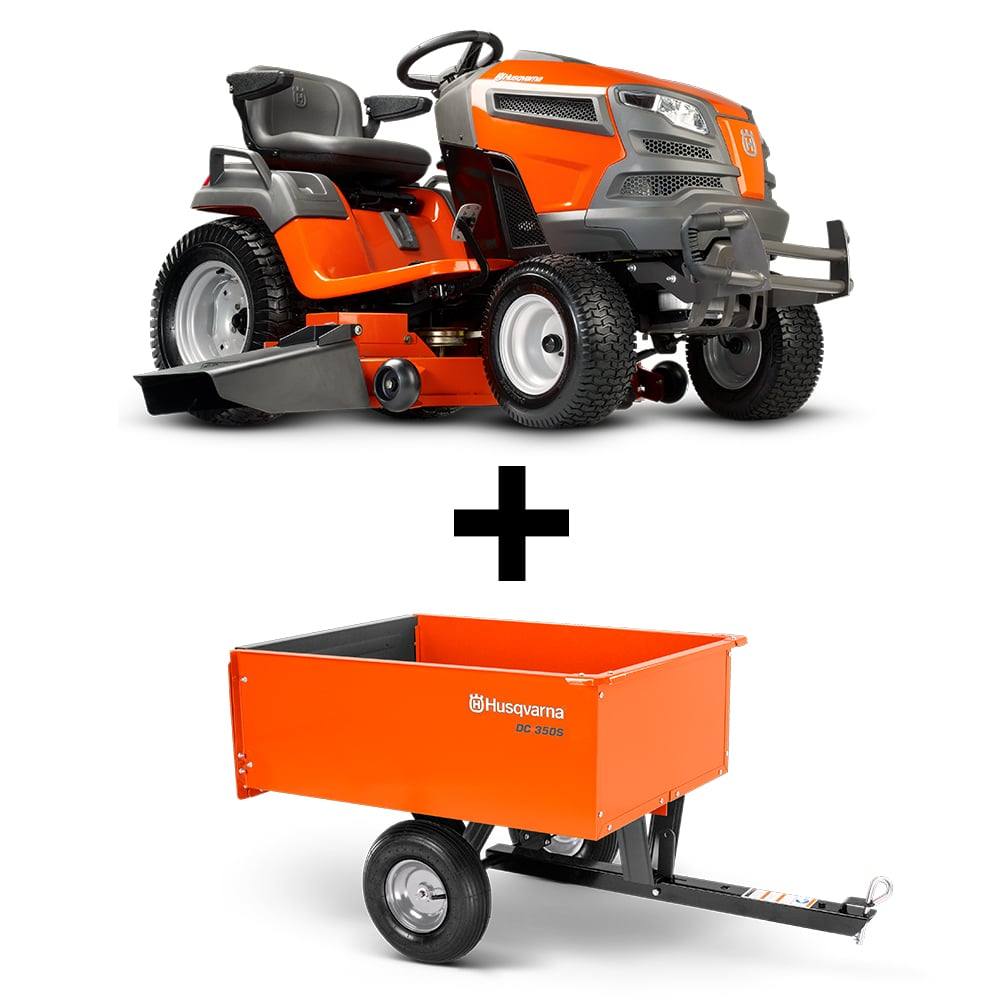 Husqvarna GT52XLSi with Dump Cart