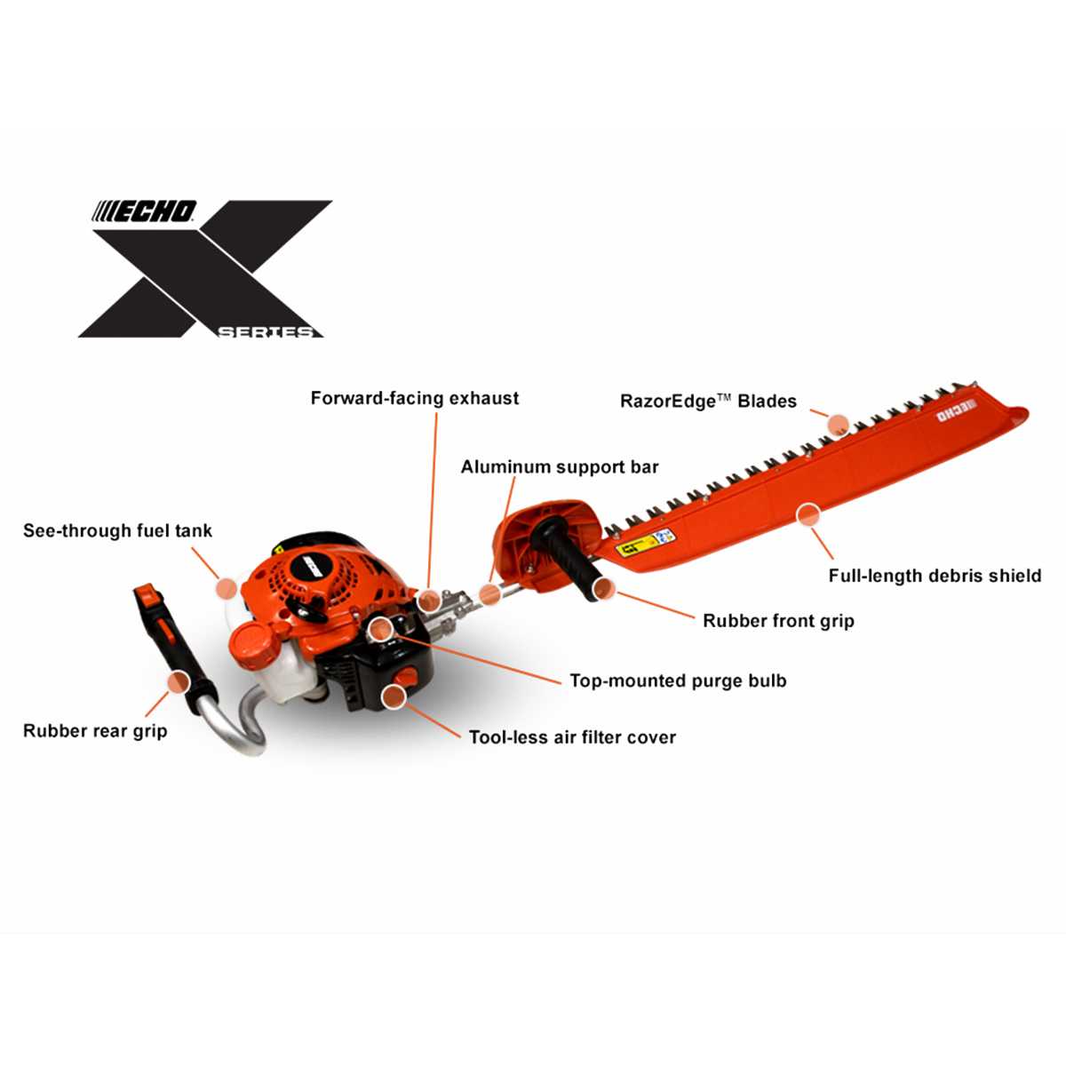 Echo X-Series HCS-3810 38" Hedge Trimmer 21.2cc