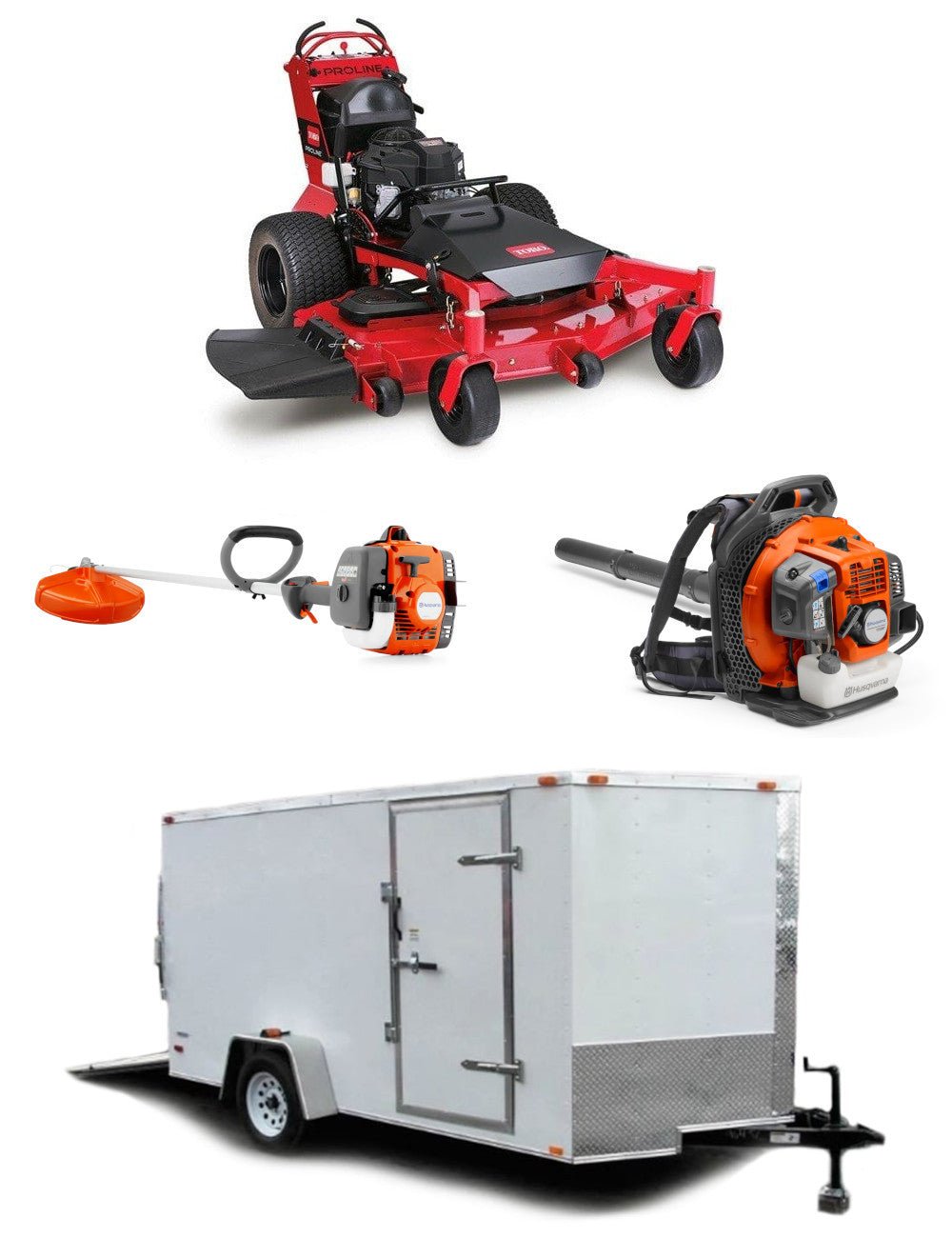 Toro 44436 Proline 36" Walk Behind Mower Encl Trailer Handheld Bundle - SLE Equipment - 1