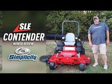 Simplicity 61" Zero Turn Mower Contender 25 HP Briggs Engine Front Right Angle