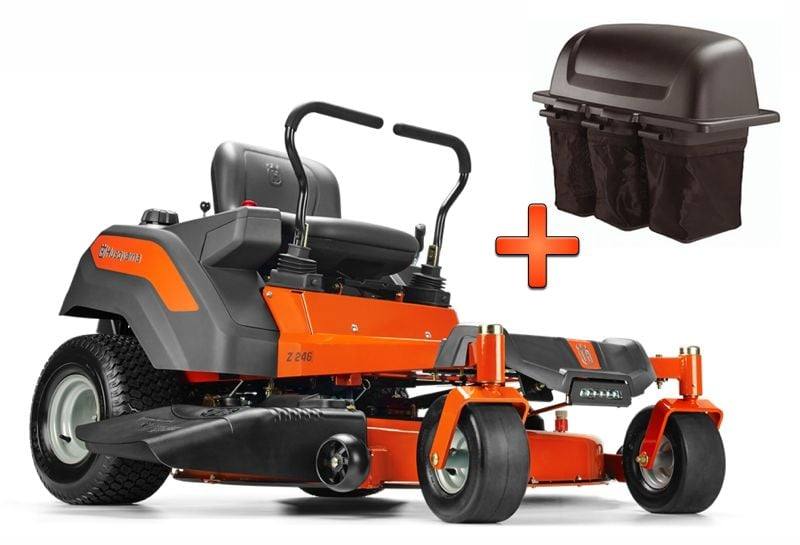 Husqvarna Z254 Zero Turn Mower w/ 3 Bin Bagger