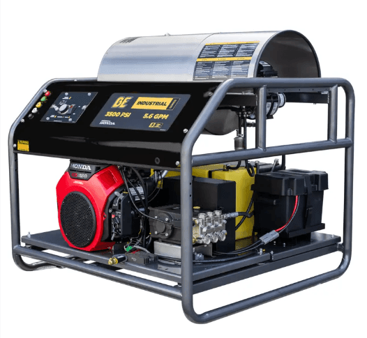 BE HW3524HG12V Hot Water Pressure Washer 3500 PSI, 5.6 GPM, Honda GX690 Engine - SLE Equipment - 1