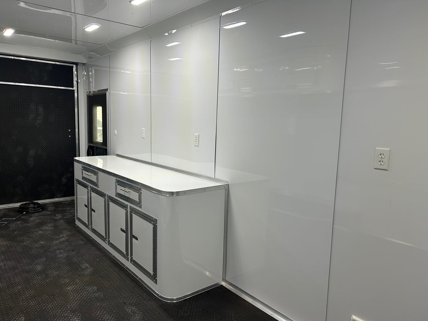 8.5' X 24' White Custom Office and Marketing Concession Trailer - SLE Equipment - 4