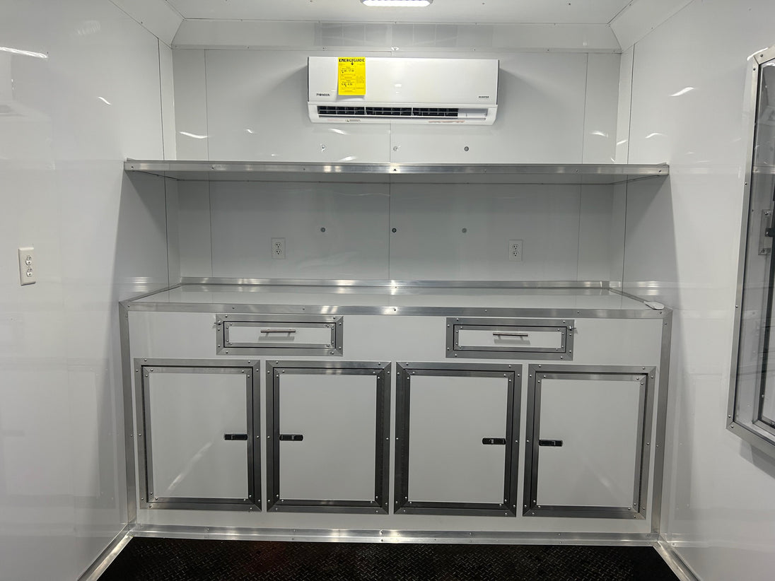 8.5' X 24' White Custom Office and Marketing Concession Trailer - SLE Equipment - 7