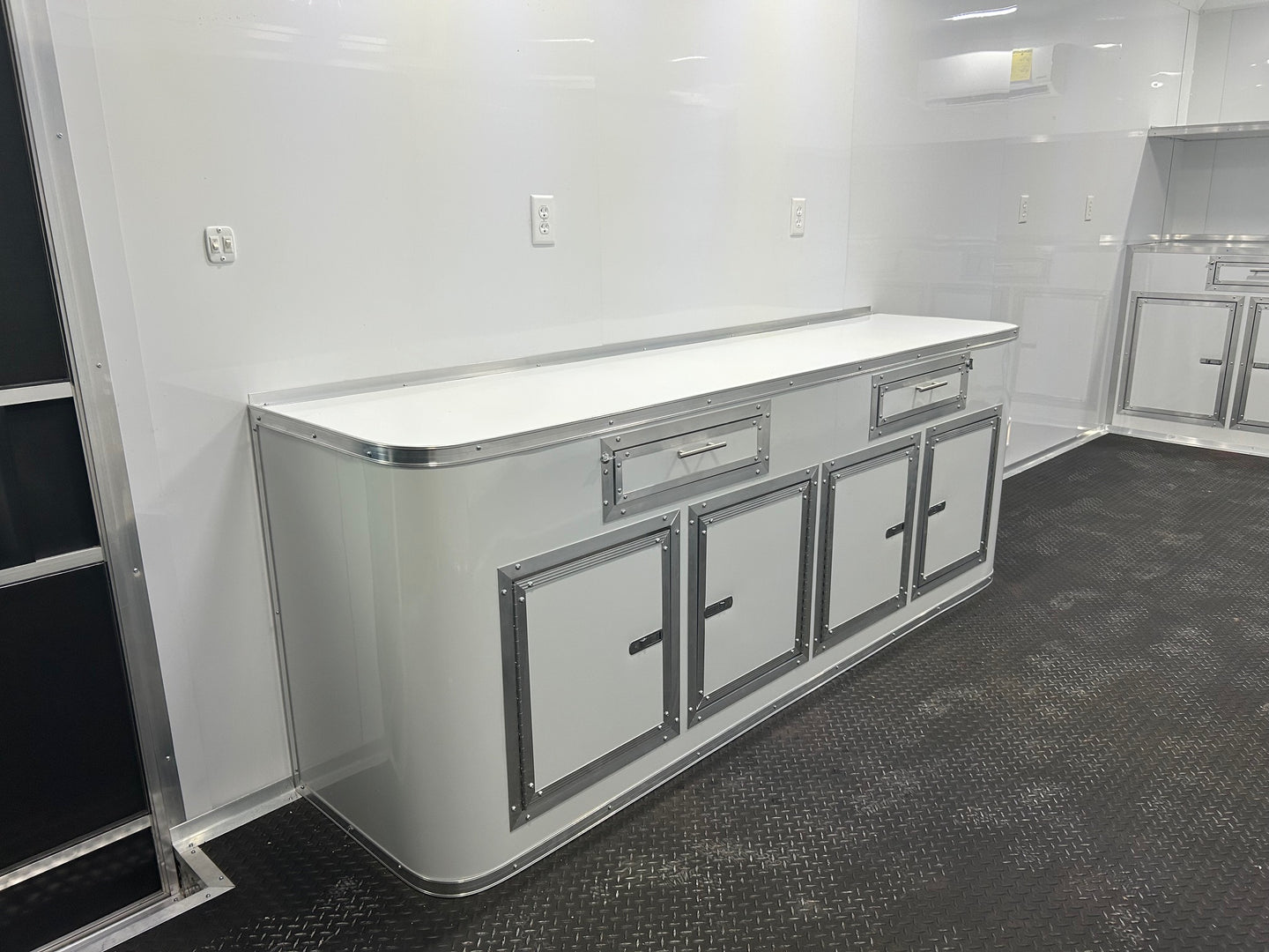 8.5' X 24' White Custom Office and Marketing Concession Trailer - SLE Equipment - 8
