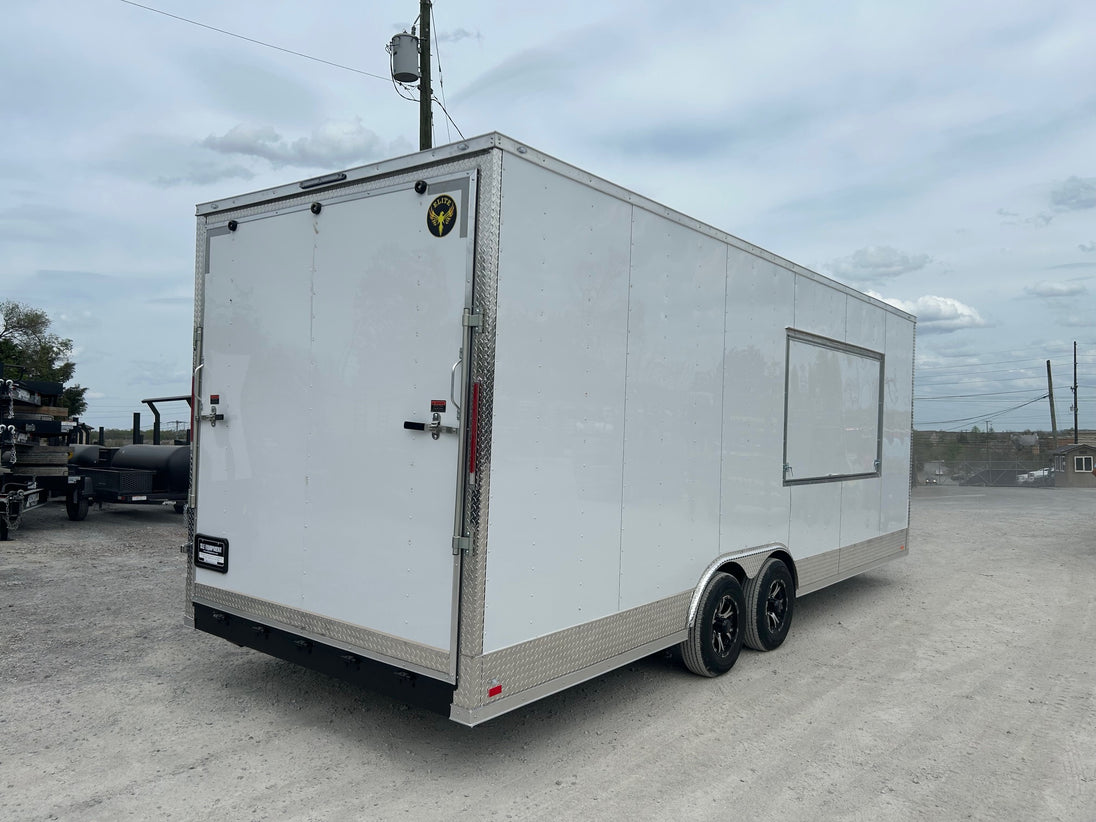 8.5' X 24' White Custom Office and Marketing Concession Trailer - SLE Equipment - 10