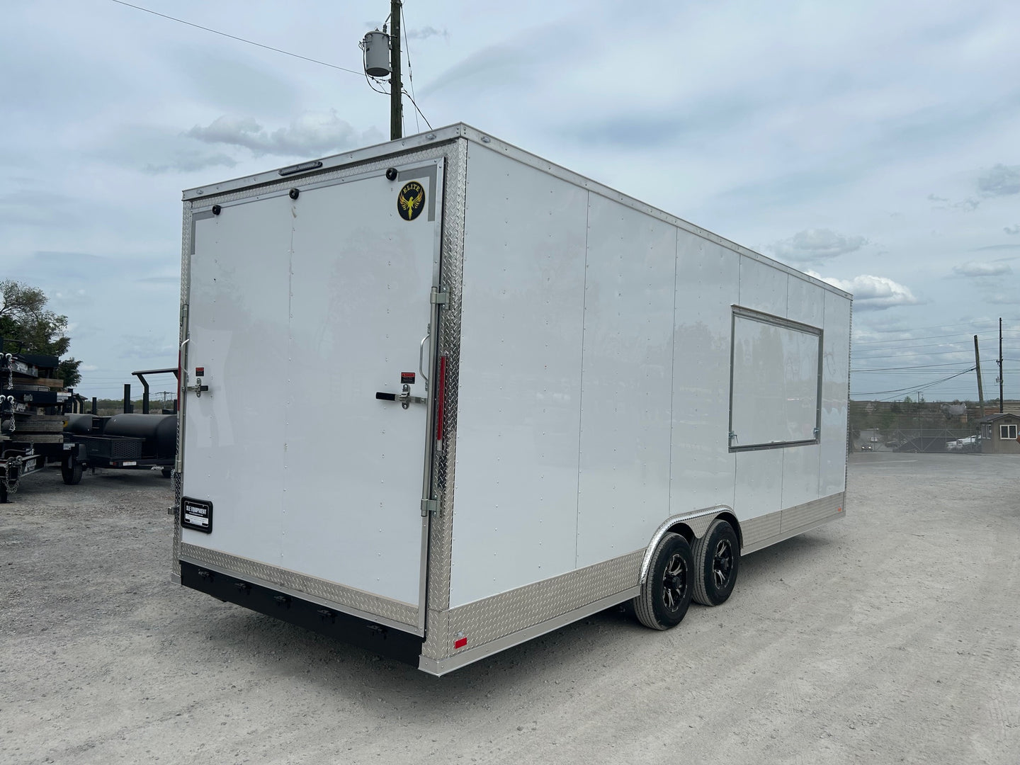 8.5' X 24' White Custom Office and Marketing Concession Trailer - SLE Equipment - 10