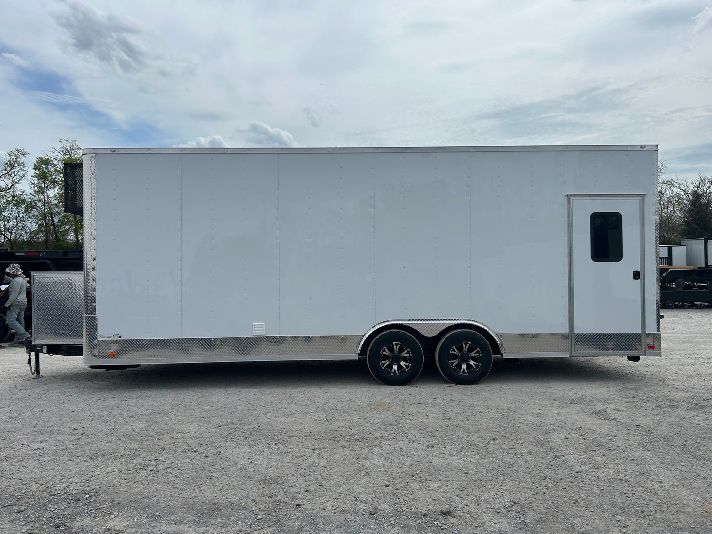 8.5' X 24' White Custom Office and Marketing Concession Trailer - SLE Equipment - 14
