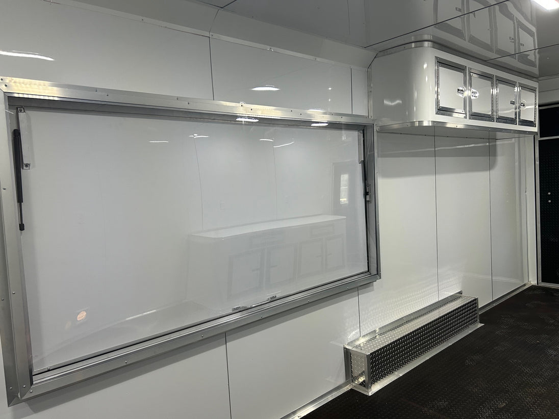 8.5' X 24' White Custom Office and Marketing Concession Trailer - SLE Equipment - 18