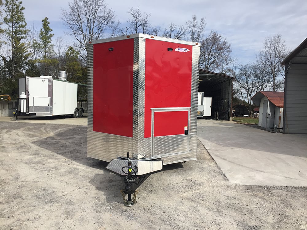 8.5' x 18' Victory Red Ice Cream Concession Trailer