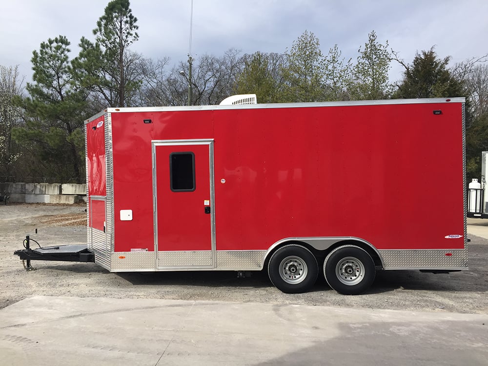 8.5' x 18' Victory Red Ice Cream Concession Trailer