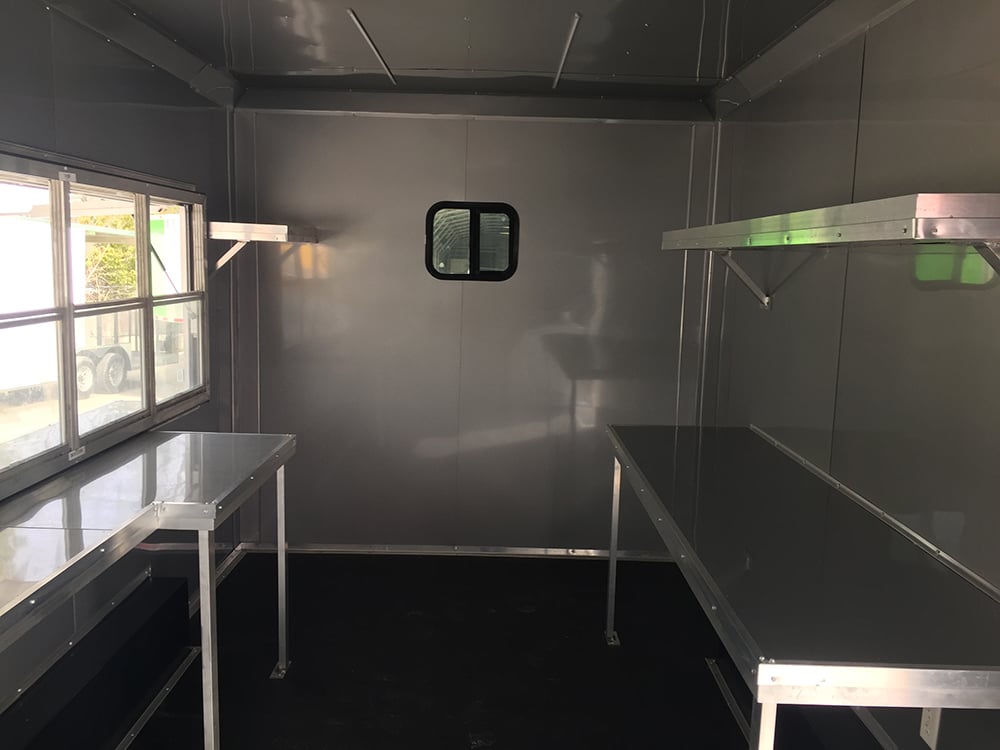 8.5' x 18' Victory Red Ice Cream Concession Trailer