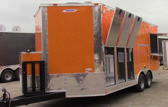 8.5' x 18' Concession Food Trailer Orange