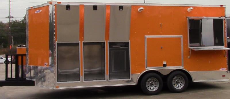 8.5' x 18' Concession Food Trailer Orange