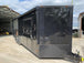 8.5 x 24 Black Porch BBQ Concession Food Trailer