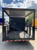 8.5 x 24 Black Porch BBQ Concession Food Trailer