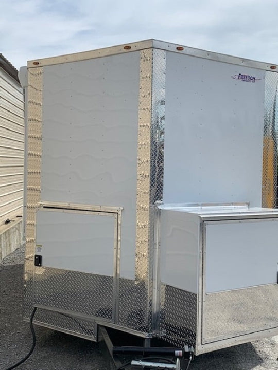 8.5' x 20' White V-Nose Concession Trailer