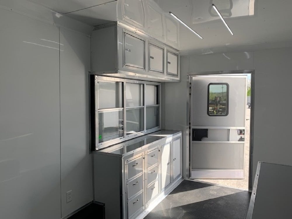 8.5' x 20' White V-Nose Concession Trailer