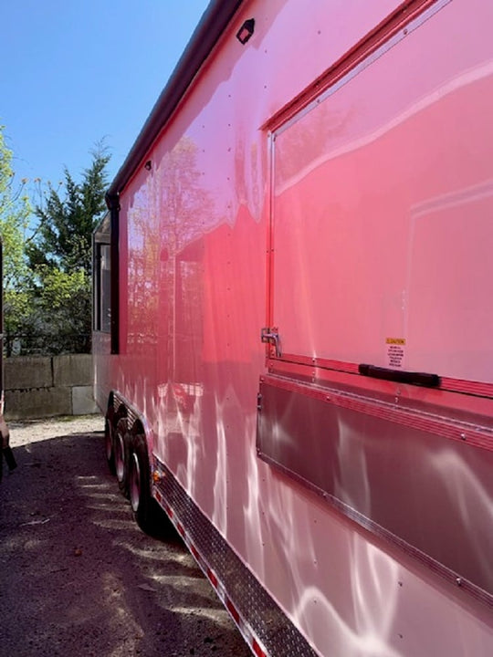 8.5' x 40' White BBQ Gooseneck Food Trailer