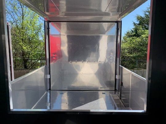 8.5' x 40' White BBQ Gooseneck Food Trailer