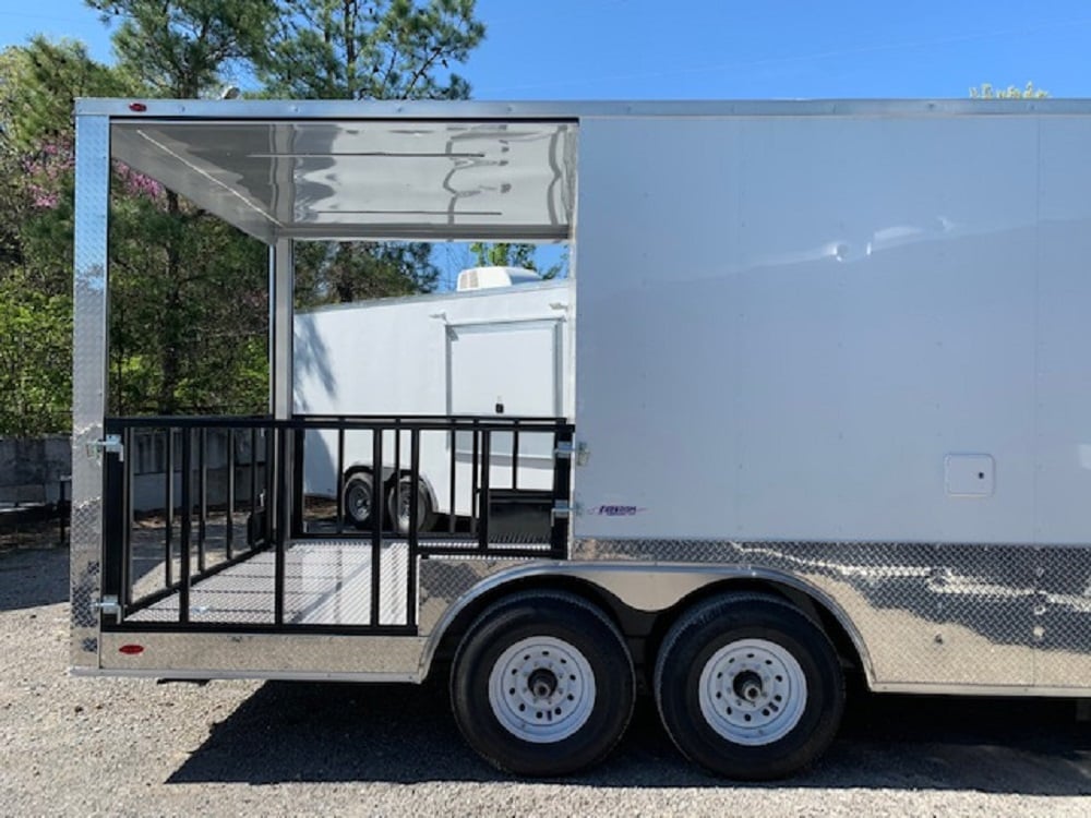 8.5 x 20 White Concession Food Pizza Trailer