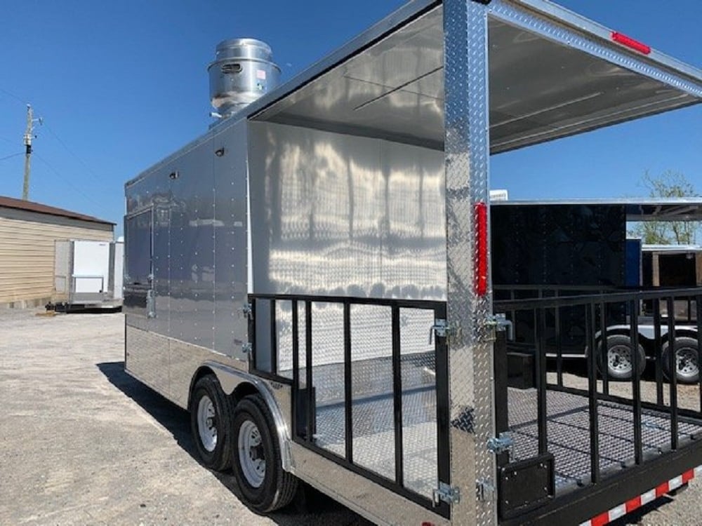 8.5 x 20 White Concession Food Pizza Trailer