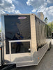 8.5 x 24 Porch Style Black Food Concession Trailer