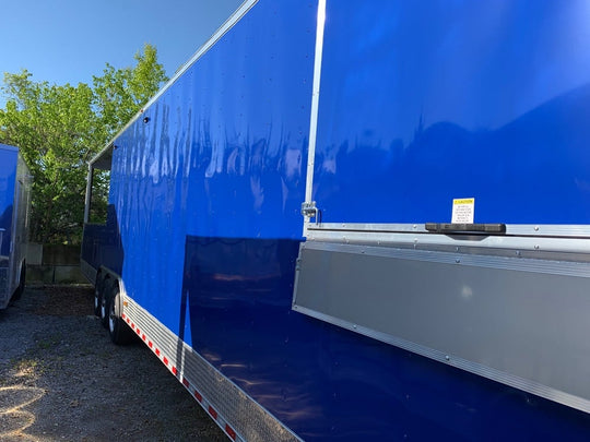 8.5' x 53' Cobalt Blue Gooseneck Concession Food Trailer