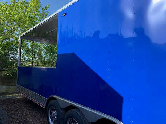 8.5 x 53 Blue Gooseneck Concession Food Trailer