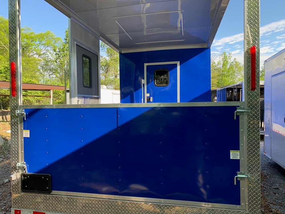 8.5' x 53' Cobalt Blue Gooseneck Concession Food Trailer