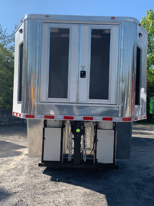 8.5' x 40' White BBQ Gooseneck Concession Food Trailer