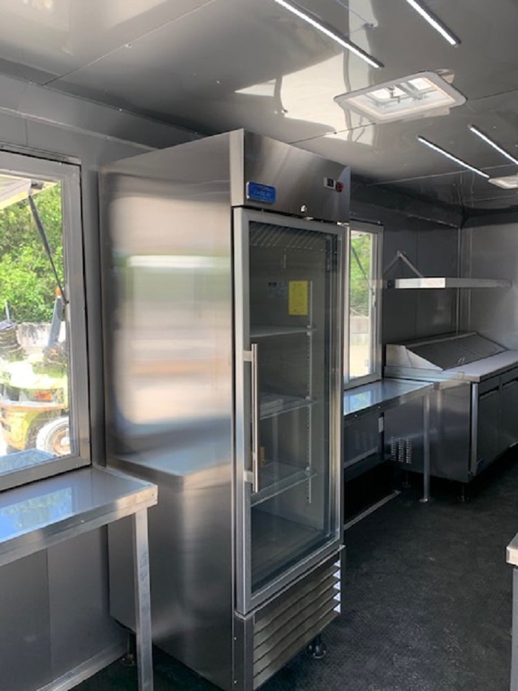 8.5 x 24 Red Food Concession Trailer w Appliances