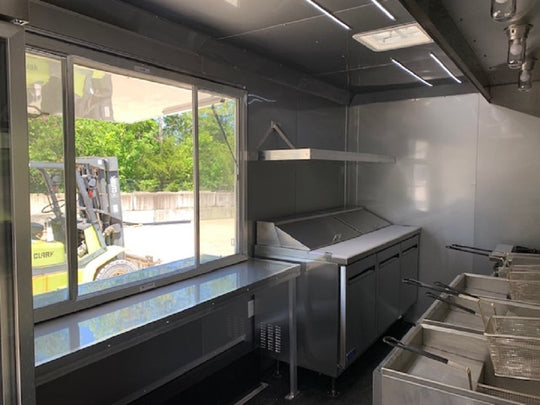 8.5 x 24 Red Food Concession Trailer w Appliances