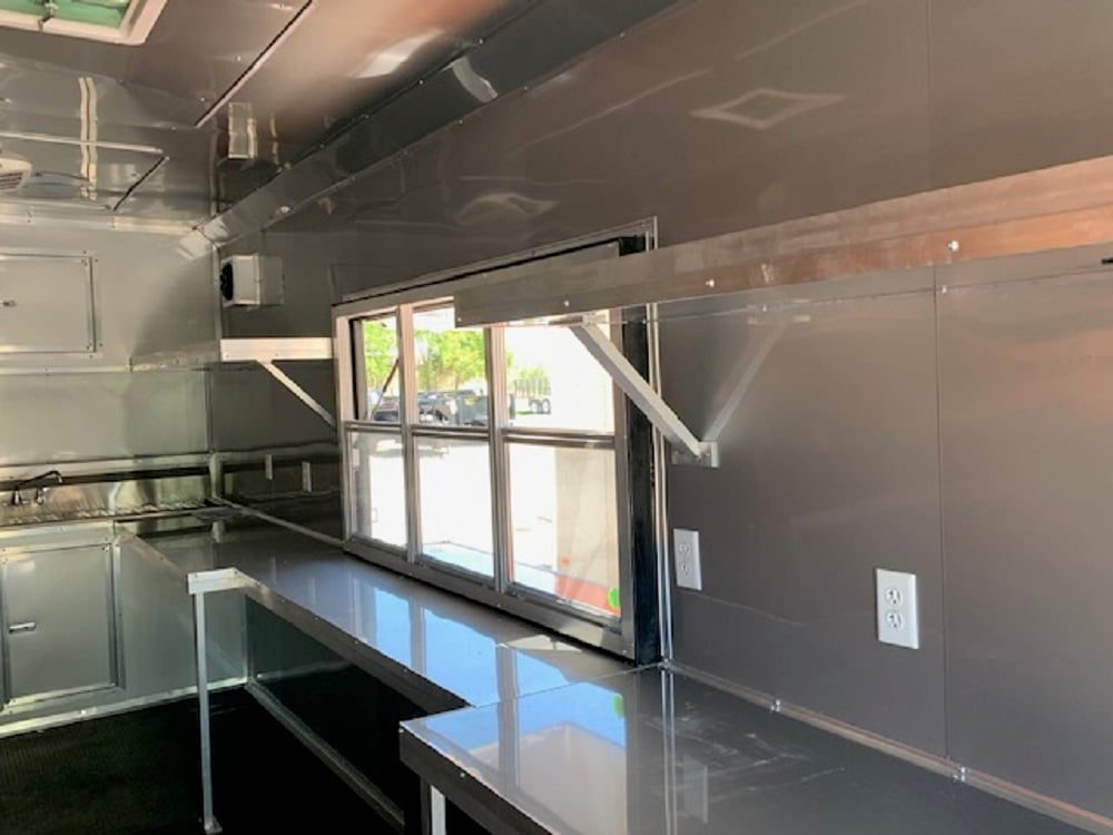 8.5' x 24' Orange Concession Food Trailer