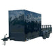 7x18 Black with Blackout Hybrid Enclosed Trailer (2) 7K Axles Storage - SLE Equipment - 1