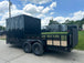 7x18 Black with Blackout Hybrid Enclosed Trailer (2) 7K Axles Storage