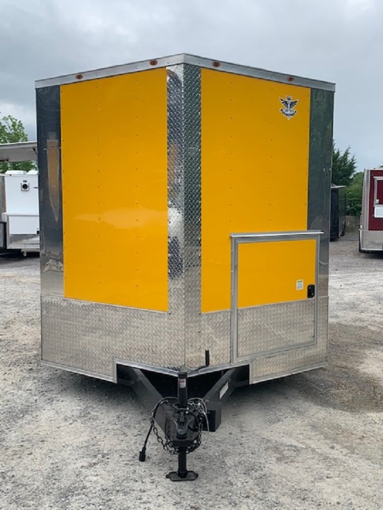 8.5 x 22 Penske Yellow BBQ Vending Concession Food Trailer