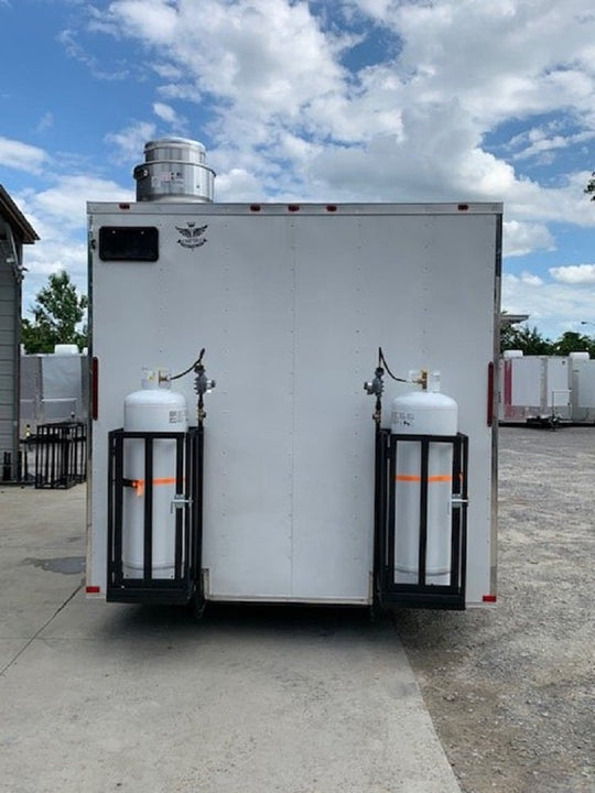 8.5 x 16 White Concession Food Trailer with Appliances