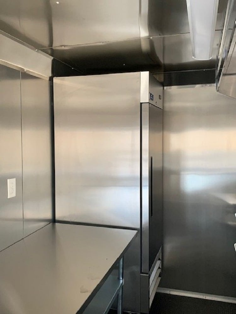 8.5 x 16 White Concession Food Trailer with Appliances