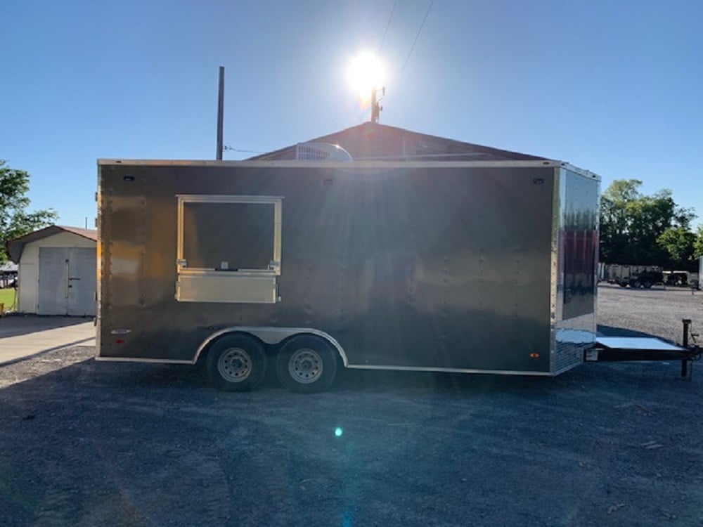 Charcoal Grey 8.5 x 18 Concession Food Trailer