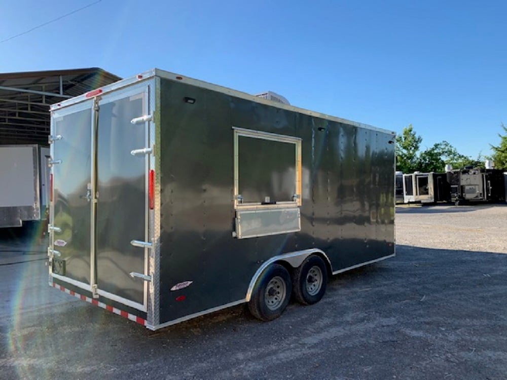 Charcoal Grey 8.5 x 18 Concession Food Trailer