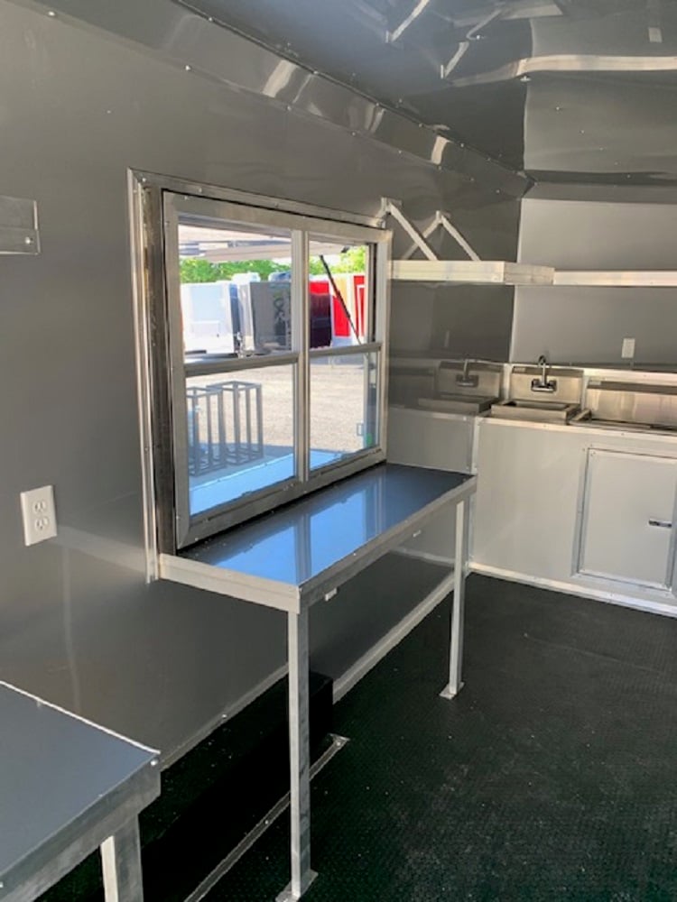 Charcoal Grey 8.5 x 18 Concession Food Trailer