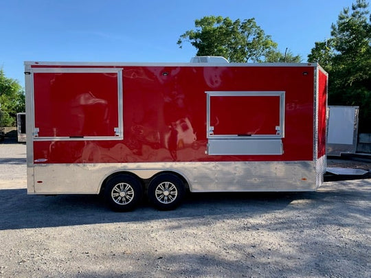 8.5 x 20 Victory Red Food Vending Concession Trailer