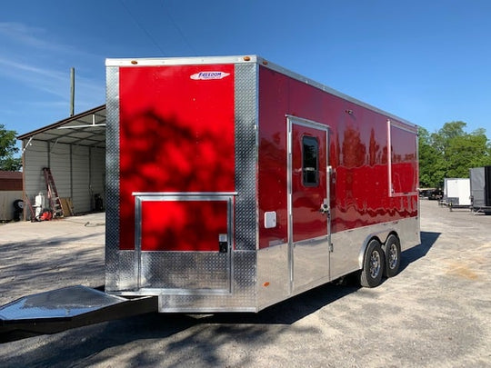 8.5 x 20 Victory Red Food Vending Concession Trailer