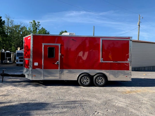 8.5 x 20 Victory Red Food Vending Concession Trailer